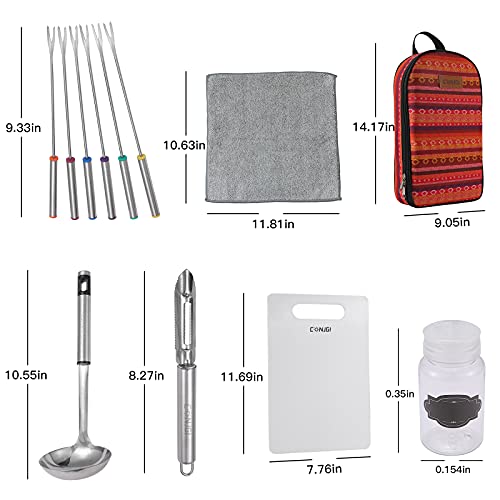 Camping Cookware Storage Bag - Camping Cooking Utensils Set Bag Camping Tool Portable Storage Bag Suitable for Knife, For...