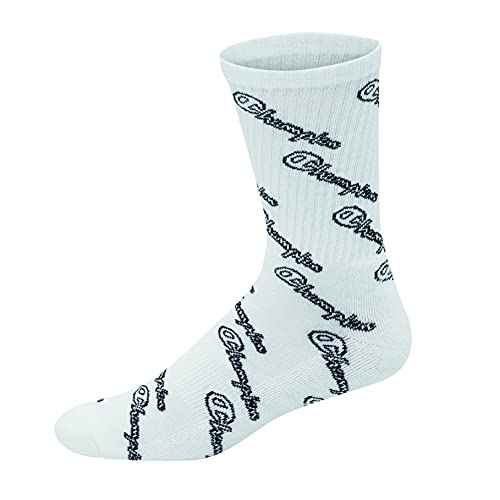 Champion Women's Hollow Script Logo Crew Scck, 3-Pair
