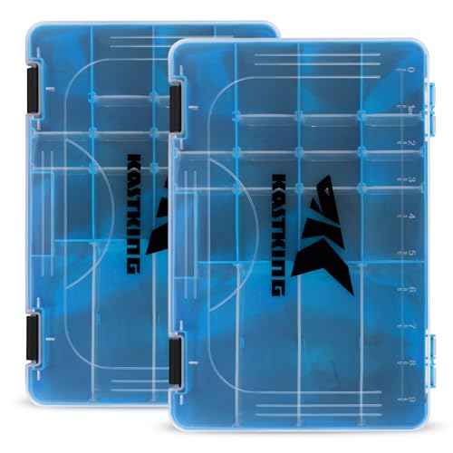 KastKing Bait Vault Camouflage Tackle Box, Plastic Tackle Trays, Fishing Tackle Box Storage Organizer with Removable Dividers, 2 Packs /4 Packs Lure Boxes Terminal Tackle Storage