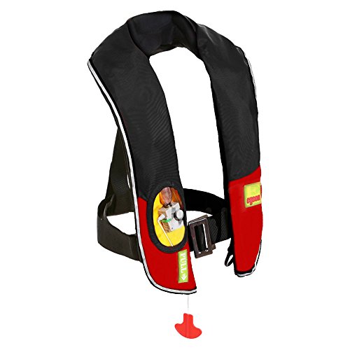 Lifesaving Pro Automatic/Manual Inflatable Vest PFD Inflate Life Jacket Zippered Pocket Lifejacket Vest SUP Survival Aid