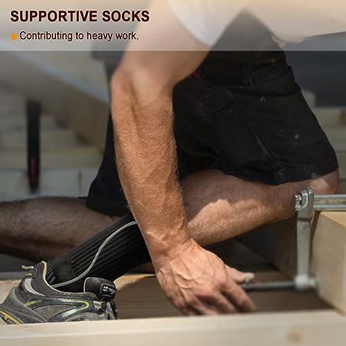 Men Athletic Socks, Sports Crew Socks Cushioned For Men Outdoor Running Exercising Hiking-Cushioned Support