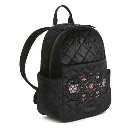 Vera Bradley Velvet Small Backpack, Winter Ornaments