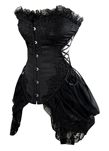 Charmian Women's Sexy Corset Bustier Dress Gothic Victorian Cosplay Party Outfit