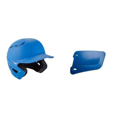 Bundle of Mizuno B6 Adult Baseball Batting Helmet, Royal, Large/X-Large + Mizuno Batters Face Protector, Royal, Left Hand Batter