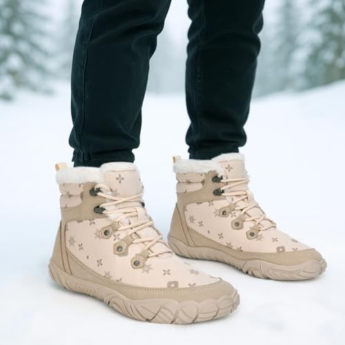 Hi-Y2Kgirls Winter Footwear Barefoot Shoes Women Men Zero Drop Barefoot Hiking Boots Slip On Warm Waterproof Snow Boot Min...