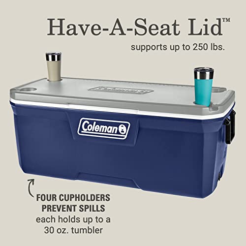 Coleman Classic Series Insulated Portable Cooler, Leak-Resistant Outdoor Hard Cooler Keeps Ice up to 5 Days, 52/70/120/150...