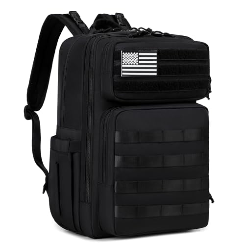 LORADI Dad Diaper Backpack, 34L Large Capacity with Stroller Buckles, Luggage Sleeve and 3 Insulated Pockets, Tactical Style