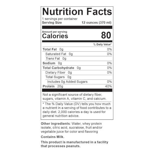 Celebrate Vitamins Celebrate CLR Whey Isolate Protein Water, Mixed Berry - 20g Protein, Ready to Drink - Gluten Free and S...