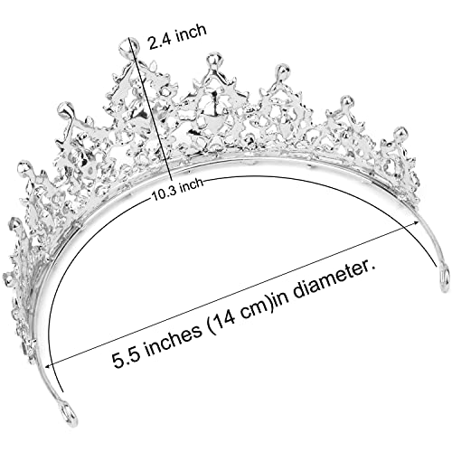COCIDE Silver Tiaras and Crowns for Women Crystal Headband for Girl Clear Rhinestone Hair Accessories for Bride Wedding Br...