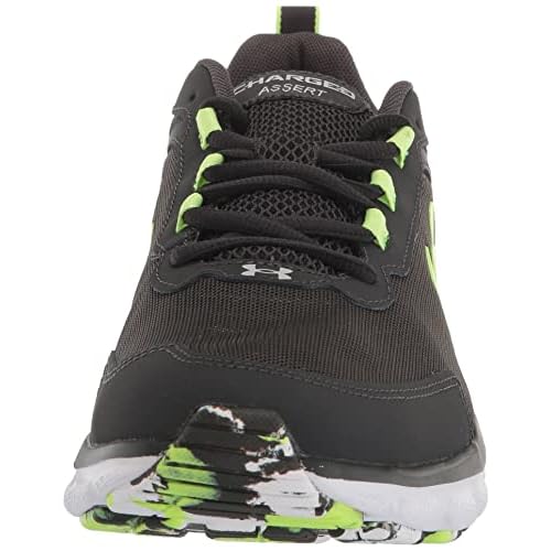Under Armour Mens Charged Assert 9 Marble Road Running Shoe, Jet Gray (101 Quirky Lime, 11.5 US