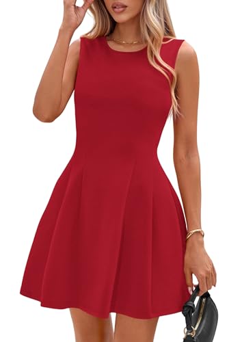 PRETTYGARDEN Summer Dresses for Women 2026 Elegant Classy Spring A Line Business Casual Work Graduation Cocktail Short Dress