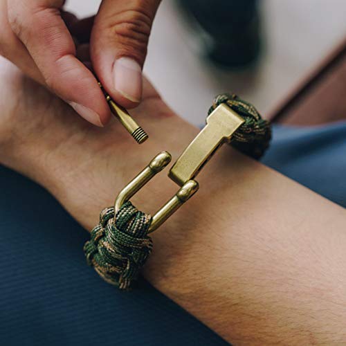 Hero Company Camo Paracord Bracelet - Tactical Survival Bracelet for Men with Bronze USA Flag - Helps Pair Military Vetera...
