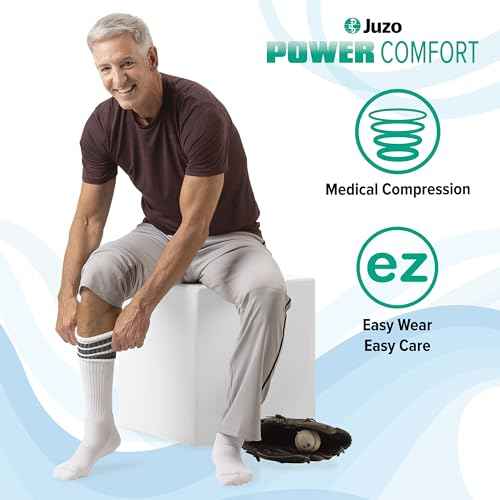 Juzo 20-30 mmHg Power Comfort Knee High Closed Toe Compression Sock Tall