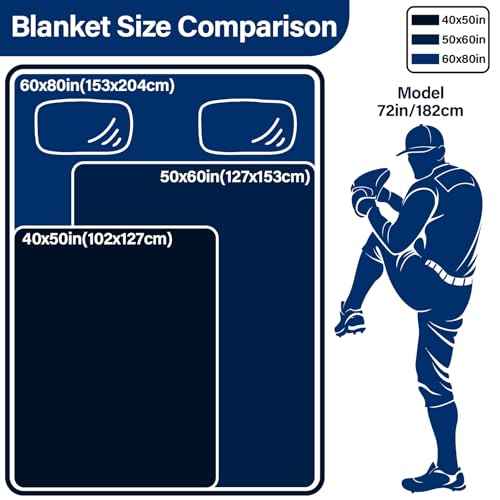 Los Angeles Blanket, Baseball Gifts for Men Women, Baseball Blankets for Adults, Baseball Gear Accessories Stuff 60"x50" Blankets and Throws for Birthday Game Day.