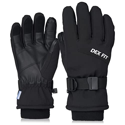 DEX FIT Coldproof Warm Winter Gloves WG201, Waterproof, Double Thermal Protection for Cold Weather & Outdoor Work, PU Leat...