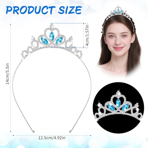 Larrel Princess Crown,Crystal Tiaras for Women,Pageant Silver Tiaras Headband Rhinestone Crowns Princess Hair Accessories ...