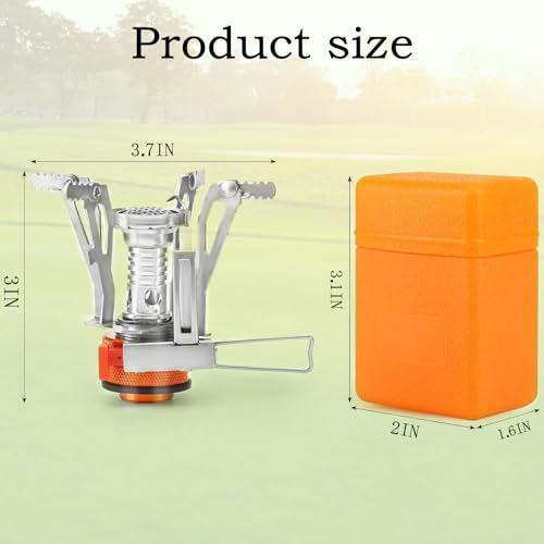 Portable Camping Stove Backpacking Stove, Specialized Hiking Stove Camping Stove with Piezo Ignition Stable Support Wind-R...