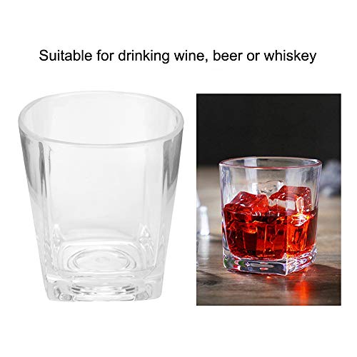 Restokki Acrylic Unbreakable Shatterproof Classic Beer Mug, 180ml Whisky Cup Wine Beer Drinking Mug, Acrylic Drinkware Bar...