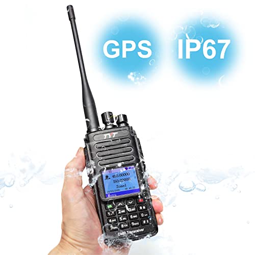 TYT MD-UV390 Dual Band VHF UHF DMR Radio GPS Waterproof Dustproof IP67 Walkie Talkie w/Cable