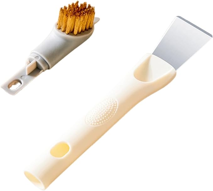Multi-Function Cooktop Cleaning Brush with Sturdy Bristles for Gas Stove Kitchen Utensils and Window Groove Detail Cleaning and Kitchen Supply Tool