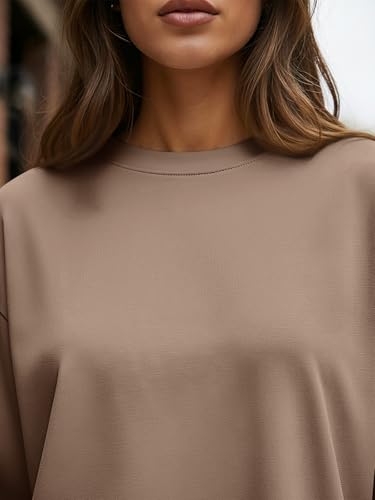 Trendy Queen Womens Oversized Long Sleeve T Shirts 2026 Basic Crewneck Tee Fall Tops Casual Workout Y2K Clothes
