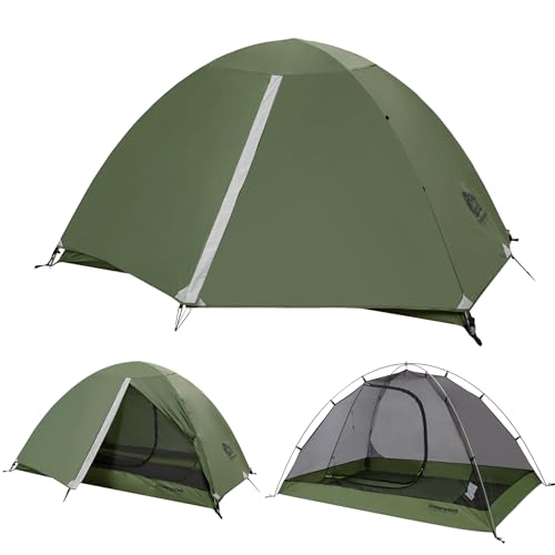 1/2 Person Backpacking Tent for Camping - Ultralight & Waterproof Outdoor Camping Tent, Easy Set Up Compact Tent for 3 Sea...