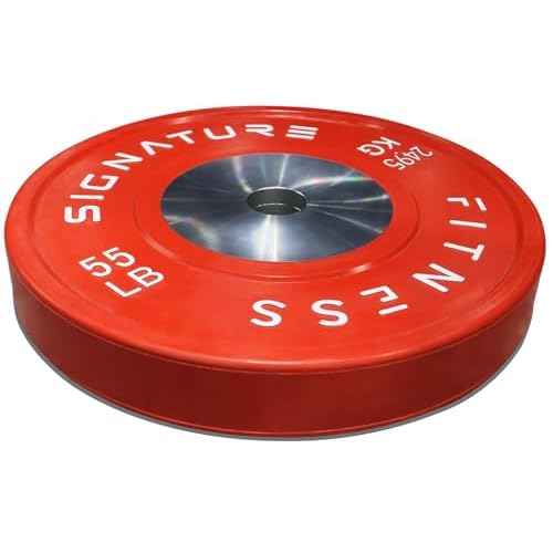 Fitvids 2" Olympic Competition Bumper Plate with Steel Hub for Strength Training and Powerlifting - Minimal Bounce