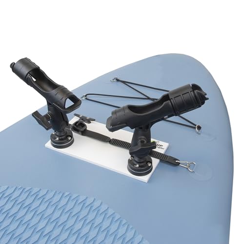 SUP Angler Lite Universal Paddle Board Mount with Paddle Board Fishing Rod Holders, Phone Holders, Cup Holders; Paddle Boa...