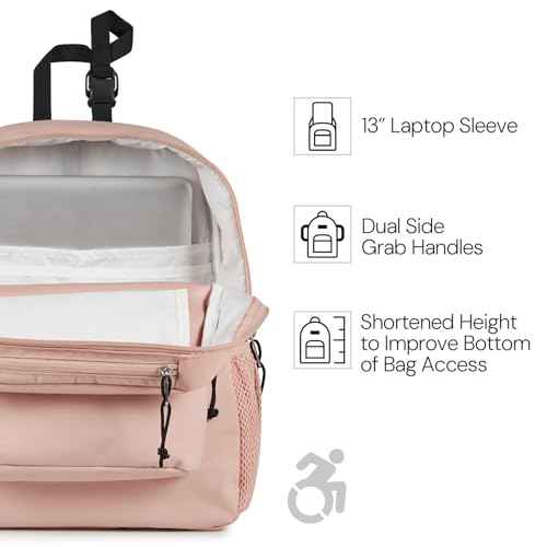 JanSport Central Adaptive Backpack ? Wheelchair & Walker Compatible, Tuck-Away Shoulder Straps, Adjustable Backrest Loops & Anchor Straps, Iconic Design, Luau Life