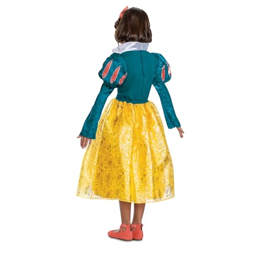 Disney Snow White Live Action Deluxe Costume for Kids, Official Snow White Costume Outfit with Headpiece, Child Size (3T-4T)