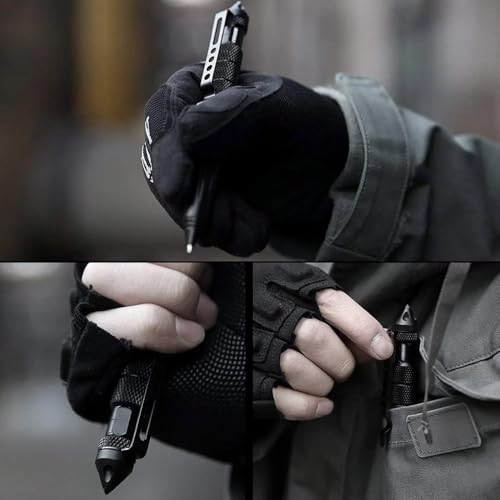 OIJ 5 Pack Military Tactical Pen Set, Professional Self Defense Pen, Emergency Glass Breaker Pen, Tungsten Steel Writing T...