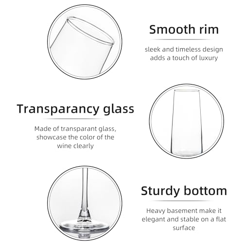 Champagne Glasses, Set of 12 Champagne Flutes with Unique Shape, Long stem Sparkling Wine glasses for Party, Restaurant, B...