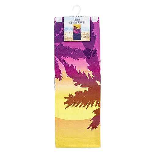 Northwest Classics Beach Towel, 30" x 60", Magenta Sun Set Design