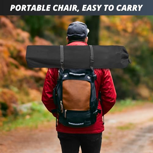 SAILARY 2PCS Folding Outdoor Beach Camp Chair with Cup Holder, Storage Pocket, Waterproof Bag Outdoor Arm Chair, Supports ...