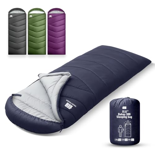 TANSTRIDER Sleeping Bags for Adults Cold Weather & Warm,Backpacking Camping Sleeping Bag for Tall Girls Boys,Lightweight,C...