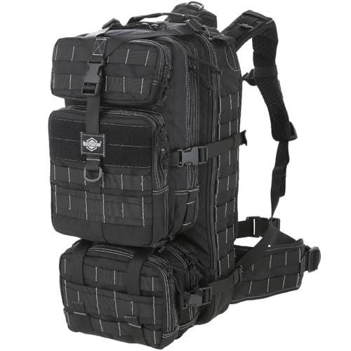 MAXPEDITION Gyrfalcon Backpack (Black) 36L Tactical Backpack with Detachable Waist Pack, MOLLE Internal Frame Rucksack, Mi...