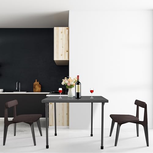 Kasunpul 34" Folding Table, Portable Square Folding Card Table with Collapsible Legs & Carrying Handle, Plastic Tables for...