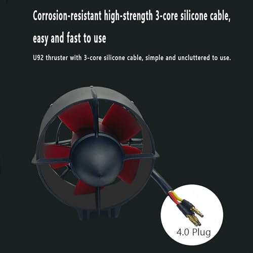 ApisQueen 24V 150KV U92 Underwater Thruster,with 100A Bi-Directional,11.8KG/26.1LBS Thrust Waterproof Brushless Motor,for ...