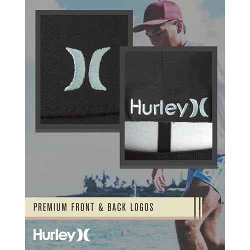 Hurley Men's Hat - Curved Brim Stretch Fitted Cap