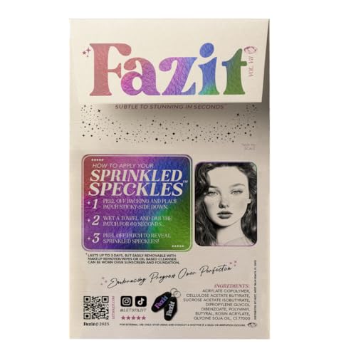 Fazit Makeup Patches - Sprinkled Speckles - Glow Up Make-Up Patches - Cute Glitter Makeup Accessories for Women - Cosmetic...