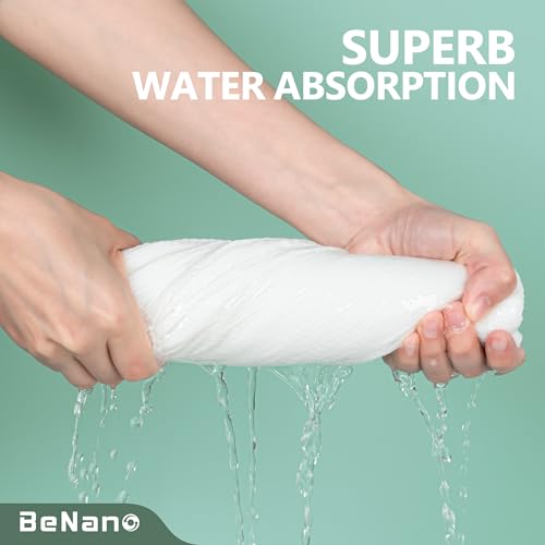 Benano Premium Compressed Towel Tablets Disposable Towel 55.1 in x 27.5 in Large Bath Towel Travel Towel Reusable for Hote...