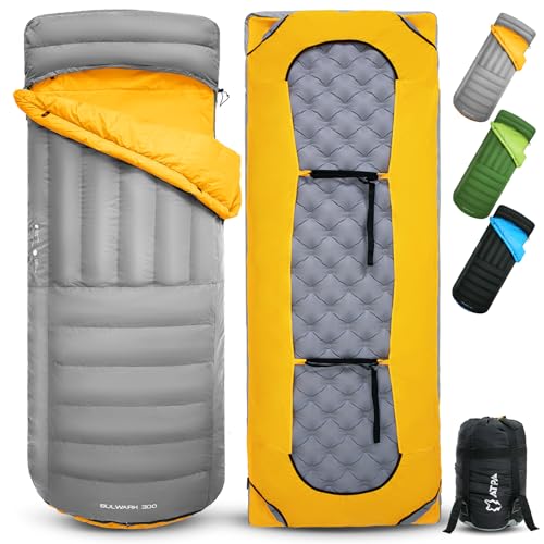 ATEPA Down Sleeping Bag for Adults, Recycled Ultralight 35°F 40°F 45°F 50°F 650FP / 700FP 3 Season Compact Sleeping Bags w...
