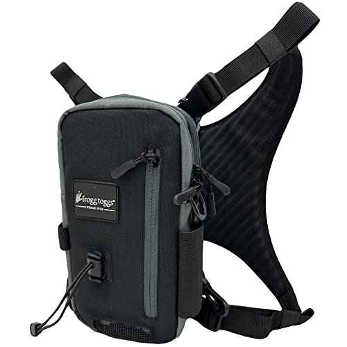 FROGG TOGGS Hightide Fishing Chest Pack, Easy Hands-Free tackle storage bag with built-in Rod Support