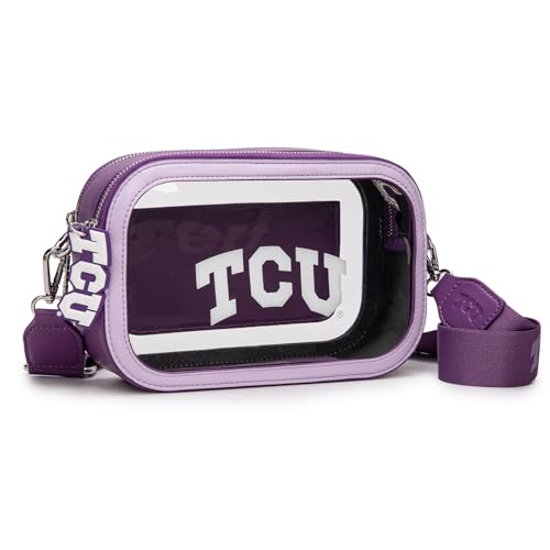 Montana West NCAA Clear Bag for Stadium Events Handbags for Sports Fans with Adjustable Nylon Strap,Card Pocket & Team Logo