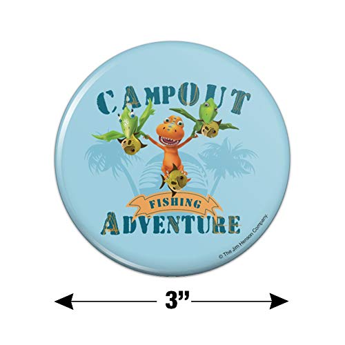 Campout Fishing Adventure Dinosaur Train Kitchen Refrigerator Locker Button Magnet