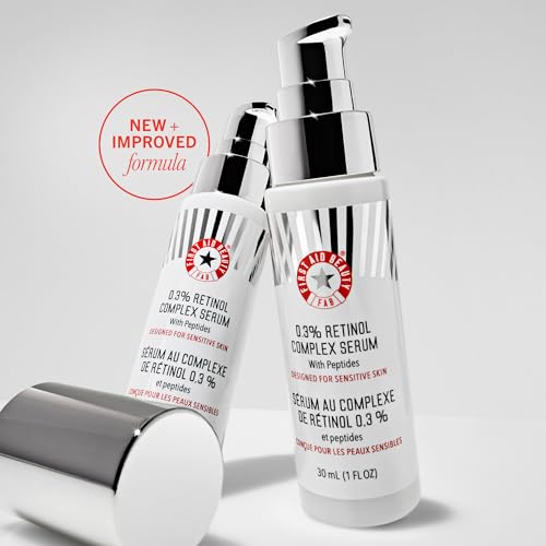 First Aid Beauty - 0.3% Retinol Complex Serum with Peptides, Designed for Sensitive Skin, Helps Visibly Improve Lines and ...
