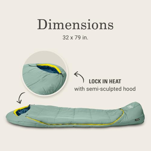 Coleman Big Bay 0/20/40°F Cold-Weather Sleeping Bag, Adult Mummy Sleeping Bag with Headrest, Foot Ventilation, & Storage S...