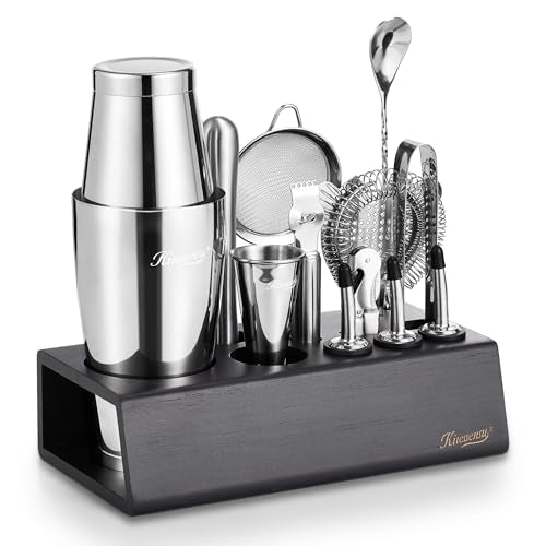 KITESSENSU Boston Shaker Set Mixology Bartender Kit | Premium Cocktail Shaker Kit with Stand Professional Home Bar Tools A...