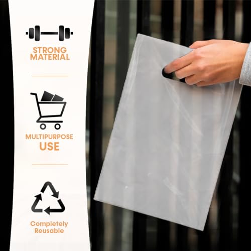 MMSBAGS Retail Plastic Merchandise Bags, Die Cut Handles, Strong, Tear Resistent, different Sizes and Colors. Perfect for ...
