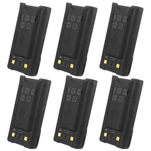 BAOFENG UV-9R Pro Battery,4800mAh USB-C Charge Replacement Radio BL-9 Battery for UV9R Pro Plus UV-9G BF-T57 GMRS-9R UV-XR (6 Pack)